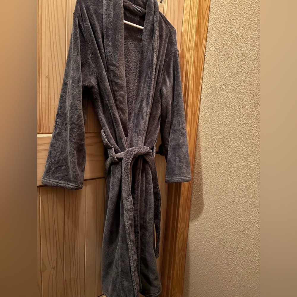 Knightsbridge Cozy Gray Bathrobe men OSFM